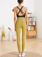 Woman sports bra and leggings Like A Cloud Longline sports bra