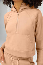 Half Zip Cropped Hoodie - SALTUM SPORTS