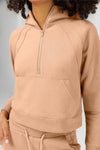 Half Zip Cropped Hoodie - SALTUM SPORTS