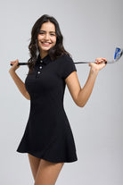 FlexEase™ 2.0 Short Sleeve Tennis Dress with Shorts-saltumsports.com