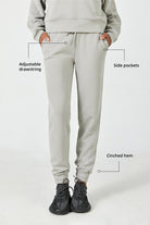 AeroChic™ High-Rise Jogger with Side Pockets-Stone Grey - SALTUM SPORTS