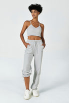 CloudFleece™ Adjustable Cropped Cami Tank - SALTUM SPORTS