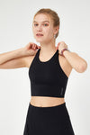 Strappy Cross Back Longline Tank Top - SALTUM SPORTS