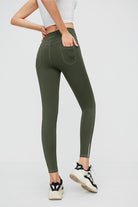7/8 High Waist Legging/Jegging with Reflective Piping - SALTUM SPORTS