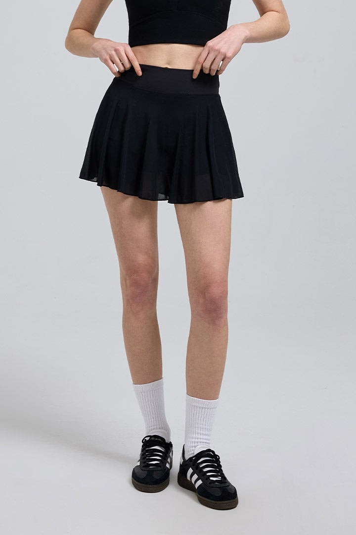 Saltum - Sheer Mesh Pleated Skirt