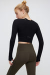 Long Sleeve Cropped Cardigan - SALTUM SPORTS