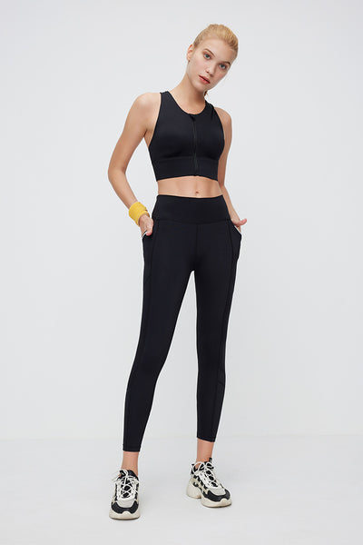 7/8 High Waist Workout Legging with Side Pockets - SALTUM SPORTS