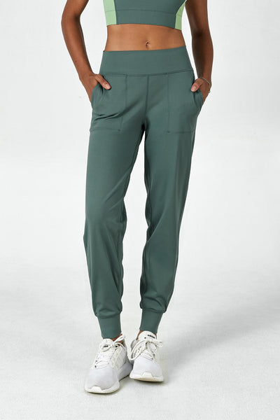 FlexEase™ High-Rise Cozy Jogger-Lt Teal - SALTUM SPORTS