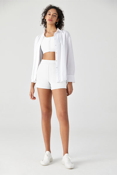 HiTense™ Front Zip Sports Bra & Running Short Set - SALTUM SPORTS