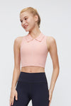 FlexEase™ Collared Crop Top - SALTUM SPORTS