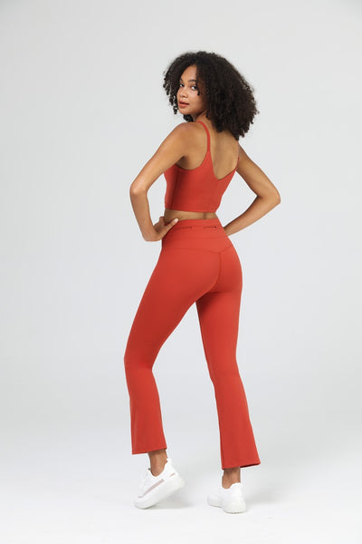 Saltumsports.com Tank Top & Tummy Control Drawstring Flare Set 7 8 leggings LULU ALO 