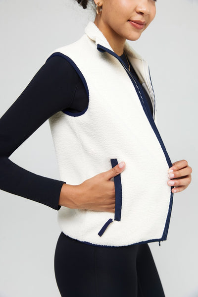 Full Zip Sherpa Vest - SALTUM SPORTS