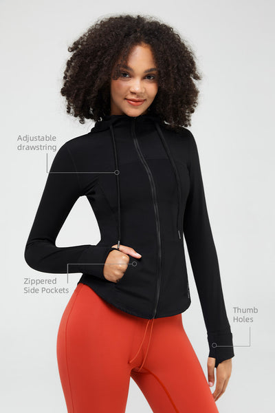 FlexEase™ Full Zip Hooded Define Jacket - SALTUM SPORTS