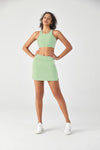 Laser-Cut Sports Bra & Tennis Skirt Set - SALTUM SPORTS