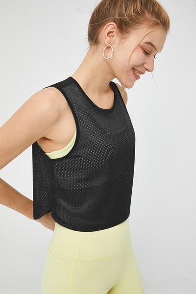 Women's Sleeveless Mesh Tank Top - SALTUM SPORTS