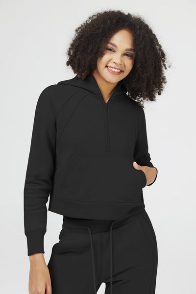 Half Zip Cropped Hoodie - SALTUM SPORTS