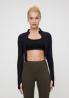 FlexEase™ Cropped Front Zip Long Sleeve Jacket - SALTUM SPORTS