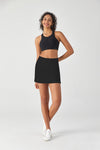 Laser-Cut Sports Bra & Tennis Skirt Set - SALTUM SPORTS