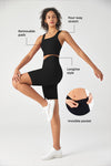 V-shaped Sports Bra and Shorts Set - SALTUM SPORTS