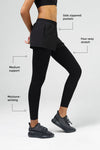 2 In 1 Tennis Legging with short - SALTUM SPORTS