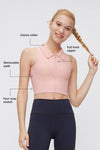FlexEase™ Collared Crop Top - SALTUM SPORTS