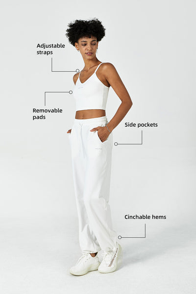 CloudFleece™ Adjustable Cropped Cami & Sweatpant Set - SALTUM SPORTS