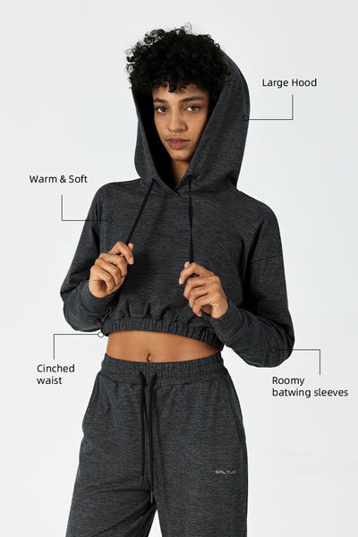 CloudFleece™ Cropped Pullover Hoodie - SALTUM SPORTS