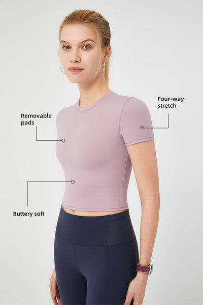 Crop Finesse Short Sleeve - SALTUM SPORTS