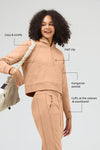 Half Zip Cropped Hoodie - SALTUM SPORTS