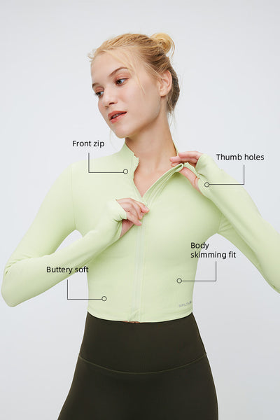 FlexEase™ Long Sleeve Cropped Jacket - SALTUM SPORTS