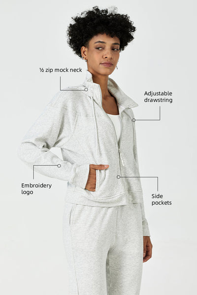 Cropped Zip Hoodie - SALTUM SPORTS