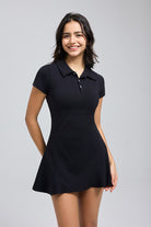 FlexEase™ 2.0 Short Sleeve Tennis Dress with Shorts-saltumsports.com