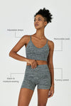 Adjustable Longline Bra Tank & Short Set - SALTUM SPORTS