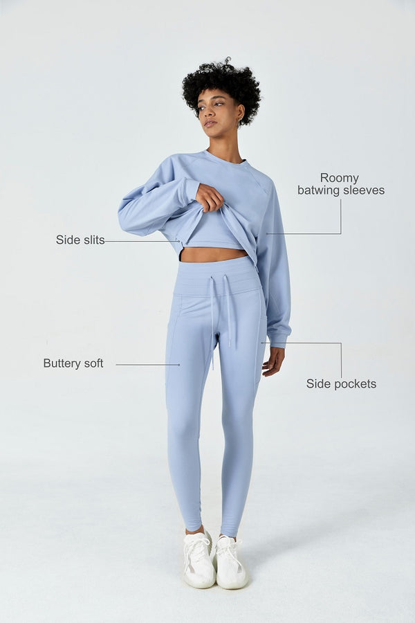 Saltumsports.com Saltum - CloudFleece™ Cropped Crew Pullover & Legging Set 7 8 leggings LULULemon ALO 