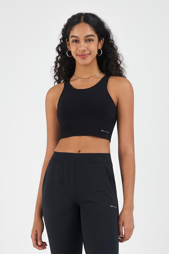 longline sports bra crop top