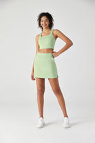 Saltum Two Piece Sports Bra & Tennis Skirt Matching Sets for Women 