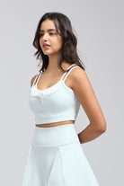 FlexEase™ Scoop Neck Romper saltum Double Layer Sports Bra for Women