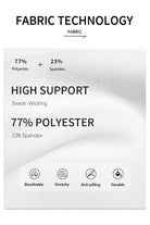 Fabric technology label with polyester and spandex composition