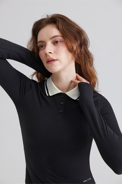 Long Sleeve Polo Sports Top