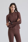 Fitted Stand-Collar Cropped Jacket