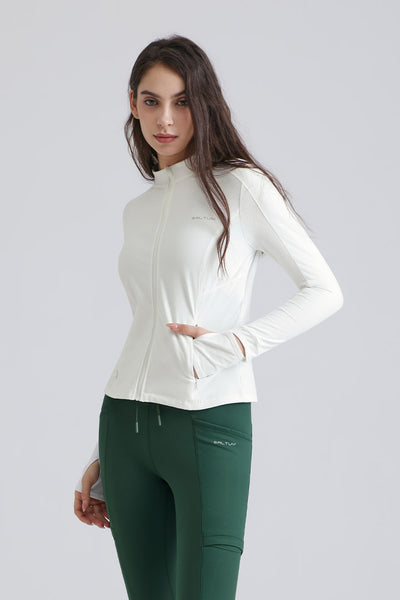 Fitted Stand-Collar Cropped Jacket