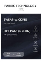 Cold Weather Long-Sleeve Half-Zip Top Fabric with sweat-wicking properties and material composition