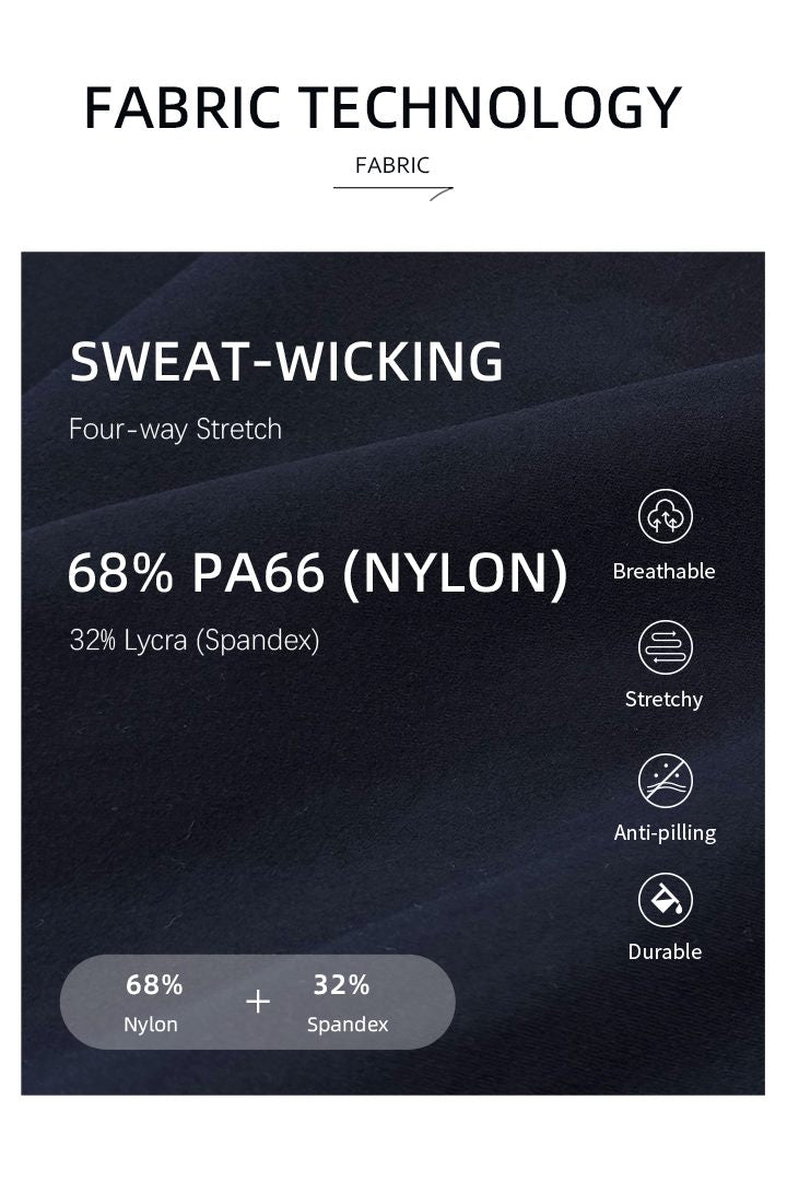 Cold Weather Long-Sleeve Half-Zip Top Fabric with sweat-wicking properties and material composition