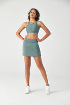 Saltum Sports Bra V-Back Mini Pencil Skirt Matching Sets for Tennis 