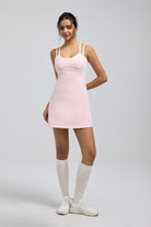 HiTense™ Mini Dress SALTUM SPORTS D524 with sleeveless spaghetti strap Streamlined Dress