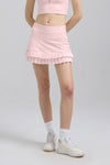 Double Pleated Mini Skirt
