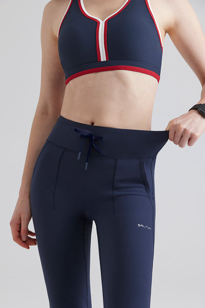 High-Rise Flare Pants with Drawstring