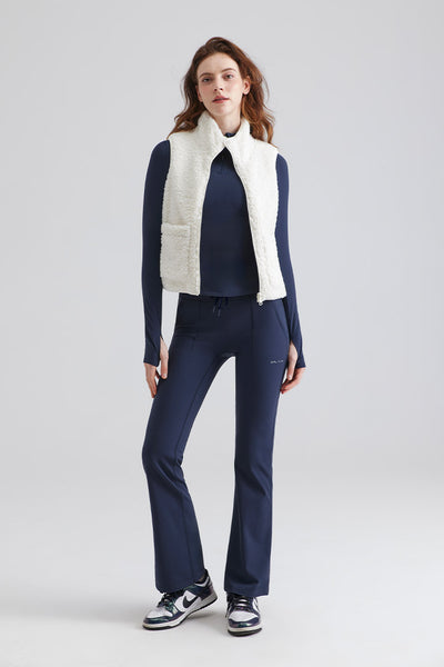 High-Rise Flare Pants with Drawstring