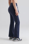 High-Rise Flare Pants with Drawstring