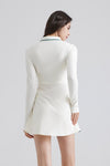 Zip-Up Collared Long Sleeve Dress